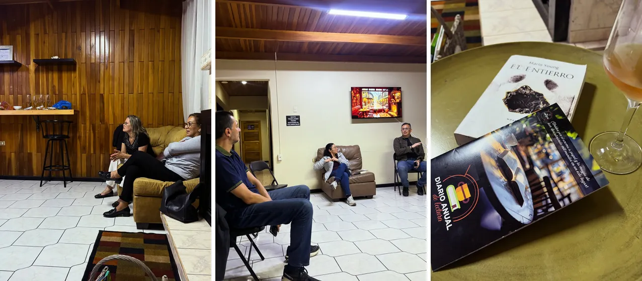 Momentos del encuentro con el club de lectura en La Central Business Center